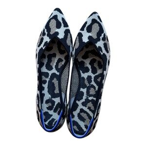 Rothy's Black and Gray Flats with Animal Print